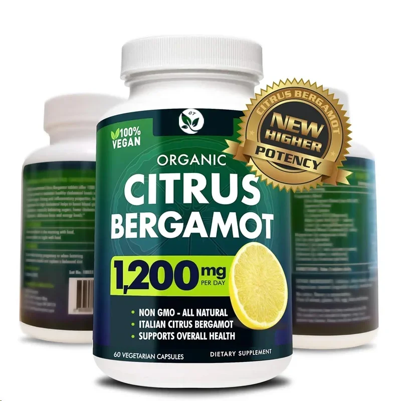 Citrus Bergamot 1200mg 60 Capsules - Natural Supplement With Pure High Potency Bergamot Extract