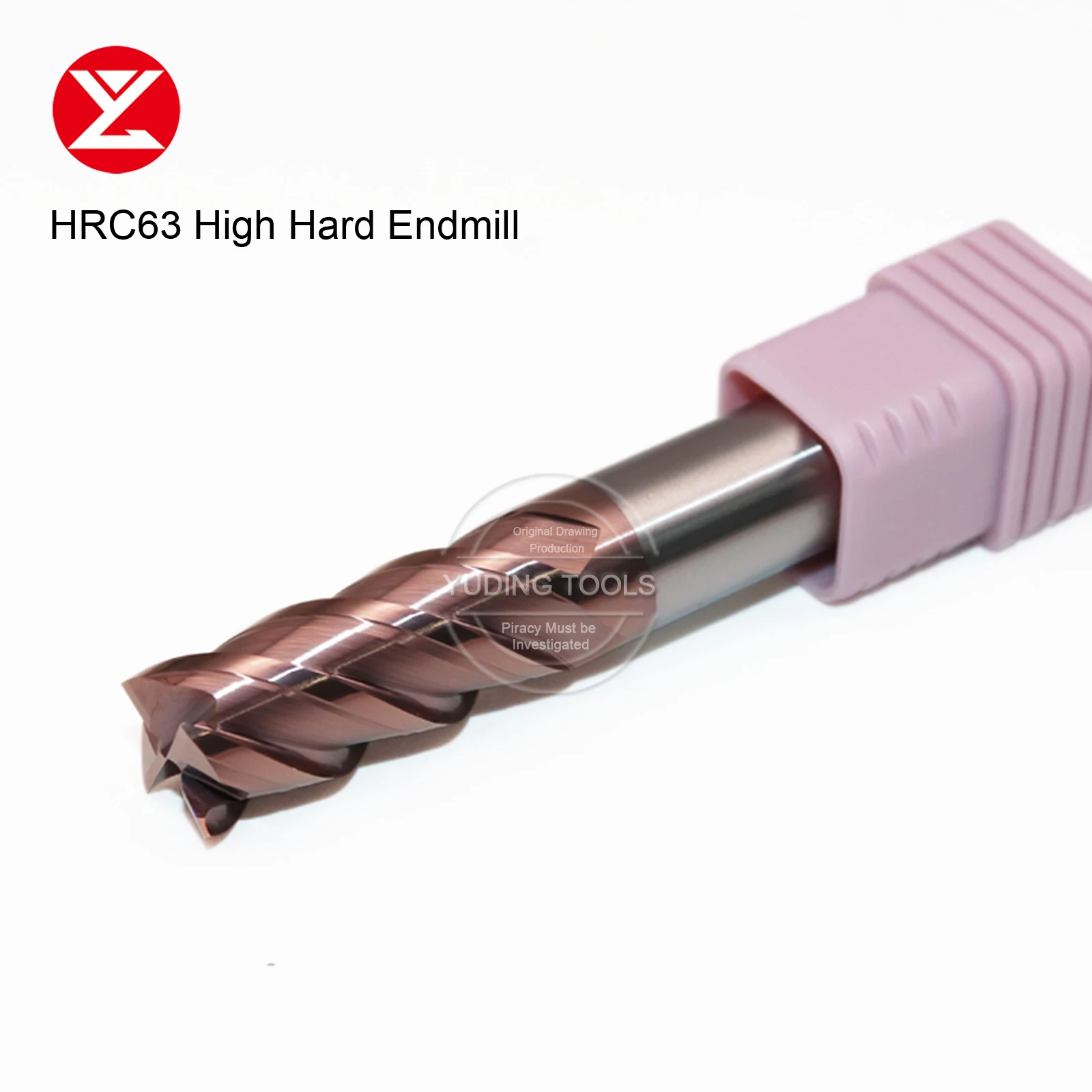 HRC63 Solid Carbide Milling Cutter Tungsten Steel Endmill 4mm 6mm 8mm 10mm 12mm For High Hardness Material Steel Mold Steelal