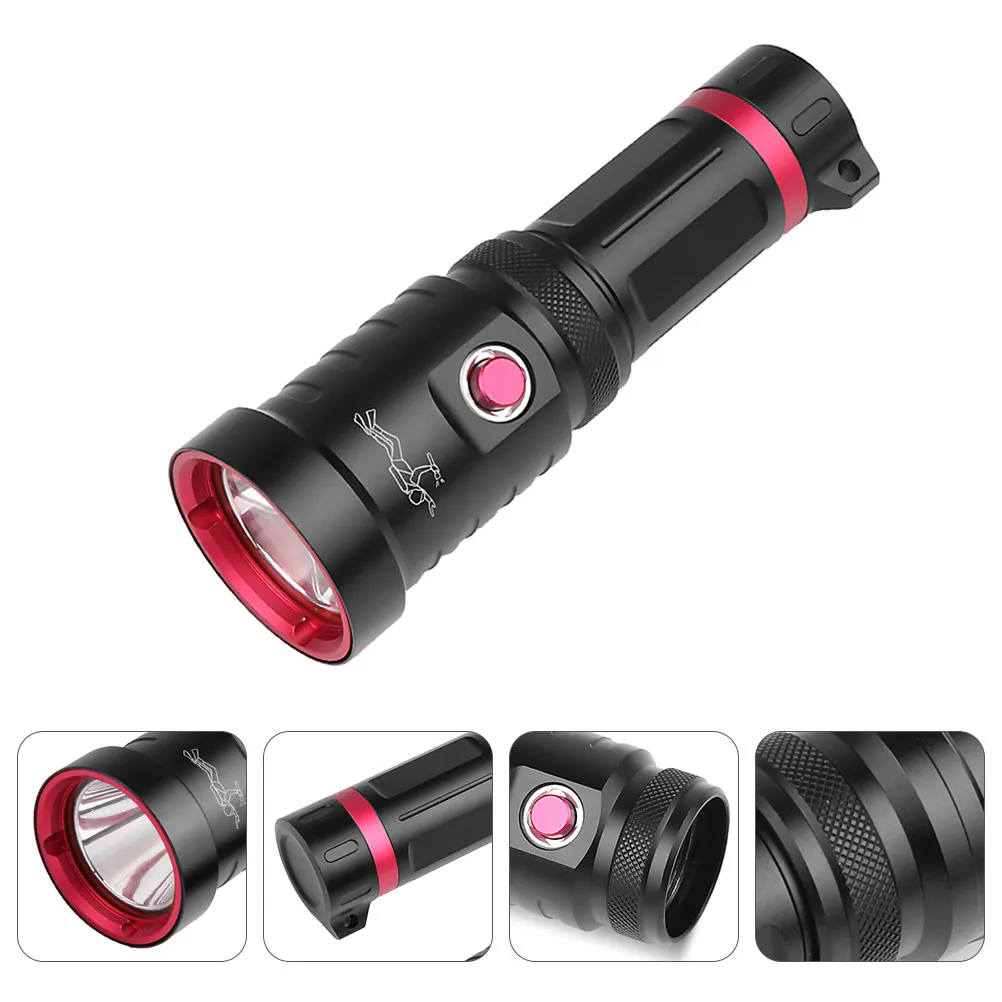 1Pcs Professional Waterproof Diving Flashlight Xhp70 1500Lm Aluminum Alloy Ipx8 25M Depth Rated for Hiking Hunting Fishing