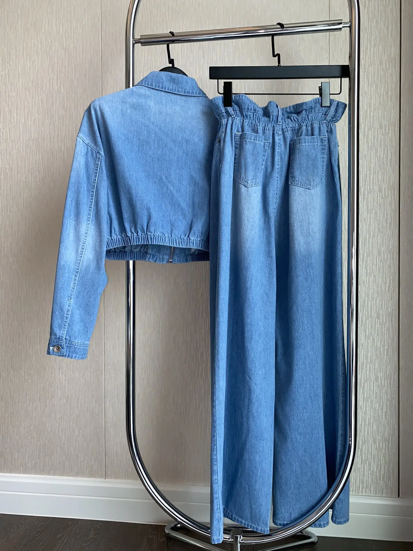 Women's Clothing soft lightweight denim suit   Autumn Winter New 1.26