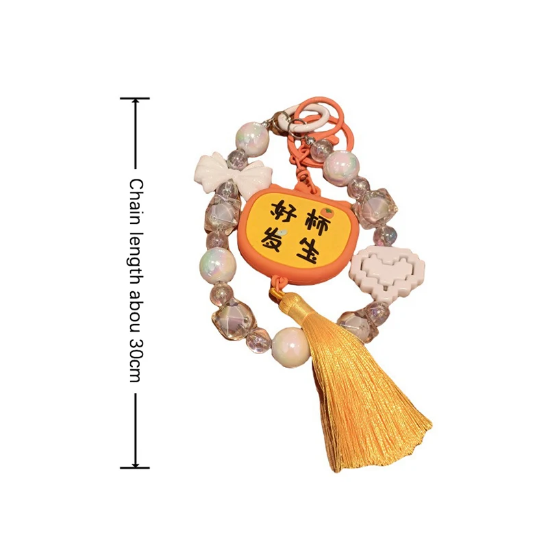 Cute Cartoon Blessing Tassels Keychain Chinese Style Lucky Bag Pendant Decoration Universal Mobile Phone Anti Loss Lanyard Gifts image 6