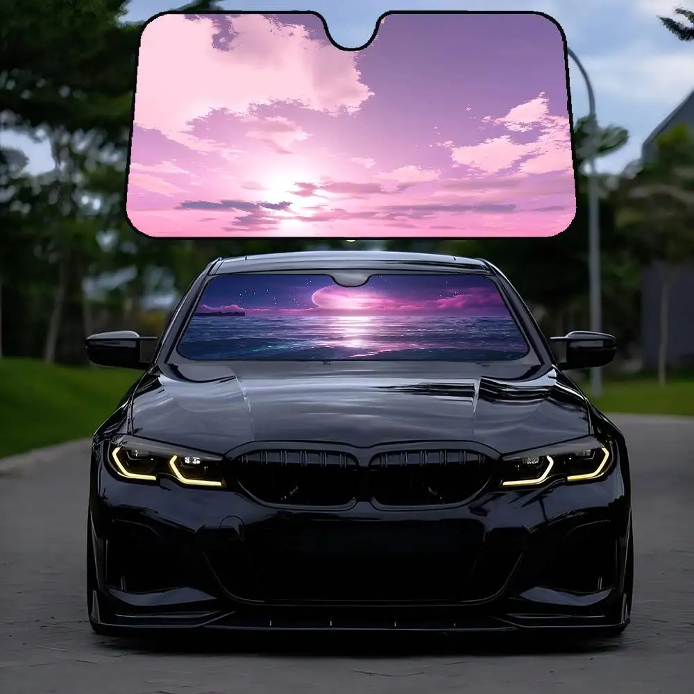 

РОЗОВЫЕ небесные облака, автомобильные солнцезащитные шторы, теплоизоляционная пленка, многоразовые блоки на присоске, УФ-лучи, автомобильный солнцезащитный козырек