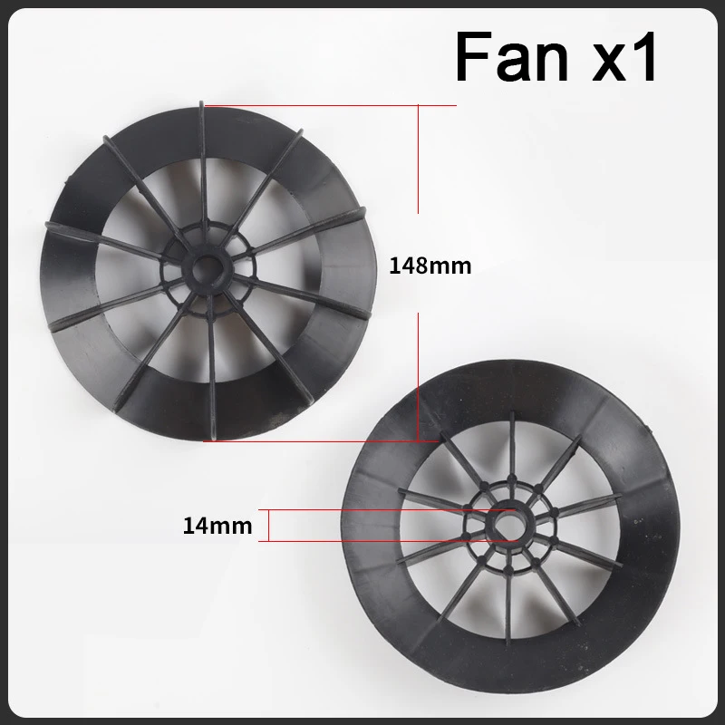 1PCS Pompa d'aria a trasmissione diretta Ventola di raffreddamento Parte del compressore d'aria senza olio Pale in plastica Pala del ventilatore del motore Foglia del vento diritta/obliqua