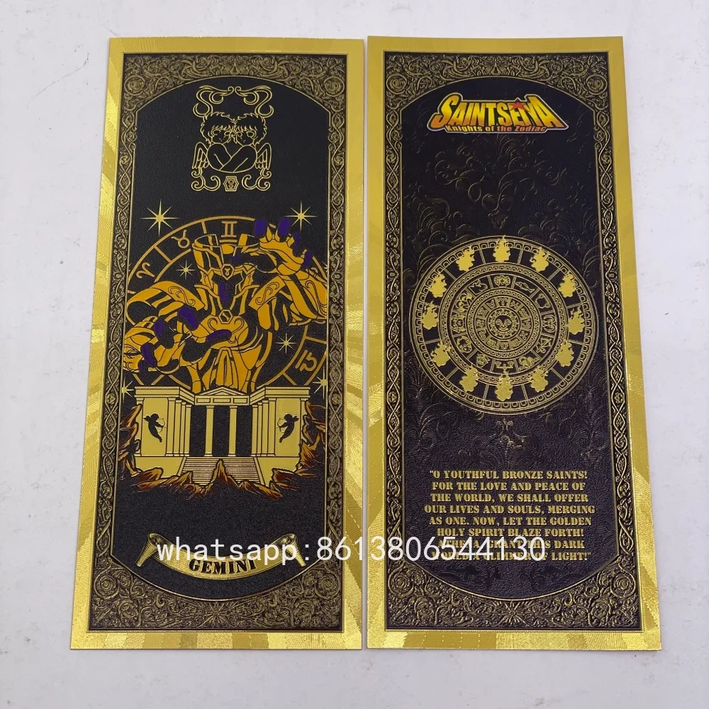 Saint Seiya 12 Zodiac Signs Gold Cards Gold Cards Premium Anime Collectible Souvenir Gift for Fans view 5