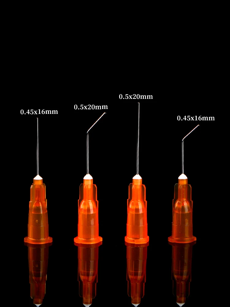 Nasolacrimal duct flushing needle, needle tip, elbow, ophthalmic oral and dental irrigator