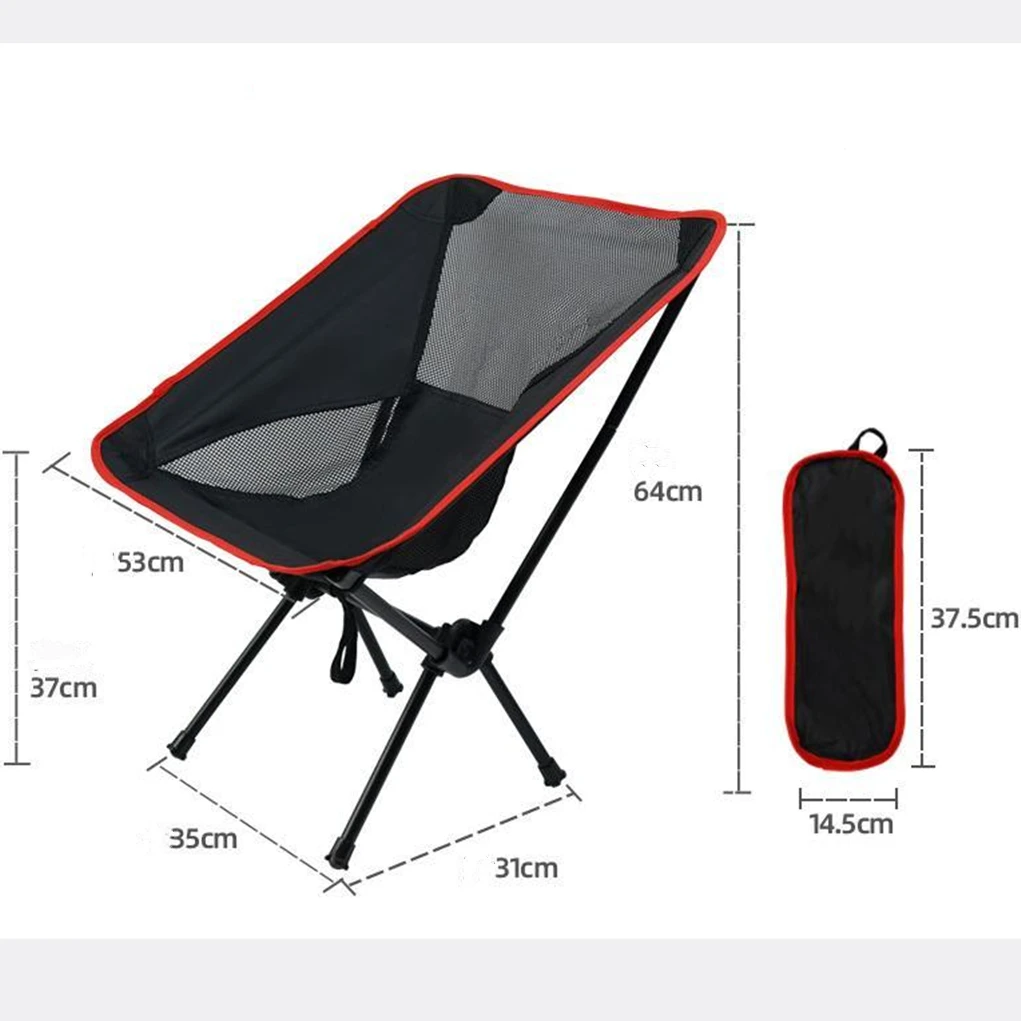 Outdoor Portable Camping Chair Oxford Cloth Folding Lengthen Seat for Fishing BBQ Picnic Beach Ultralight Chairs