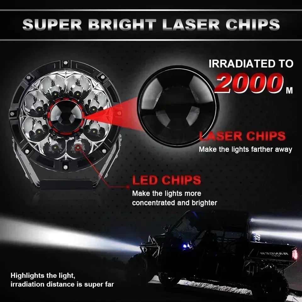 Super Powerful Automotive LED Lighthouse Vehicle Long Range Search Light 4x4 Driving Work Led Off Road 12v 24v Car Truck ATV SUV