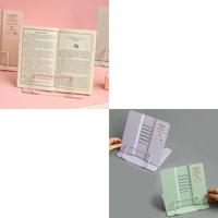 F42D Morandi Adjustable Metal Reading Book Holder Bookend Support Document Shelf Tablet Music Score Recipe Stand