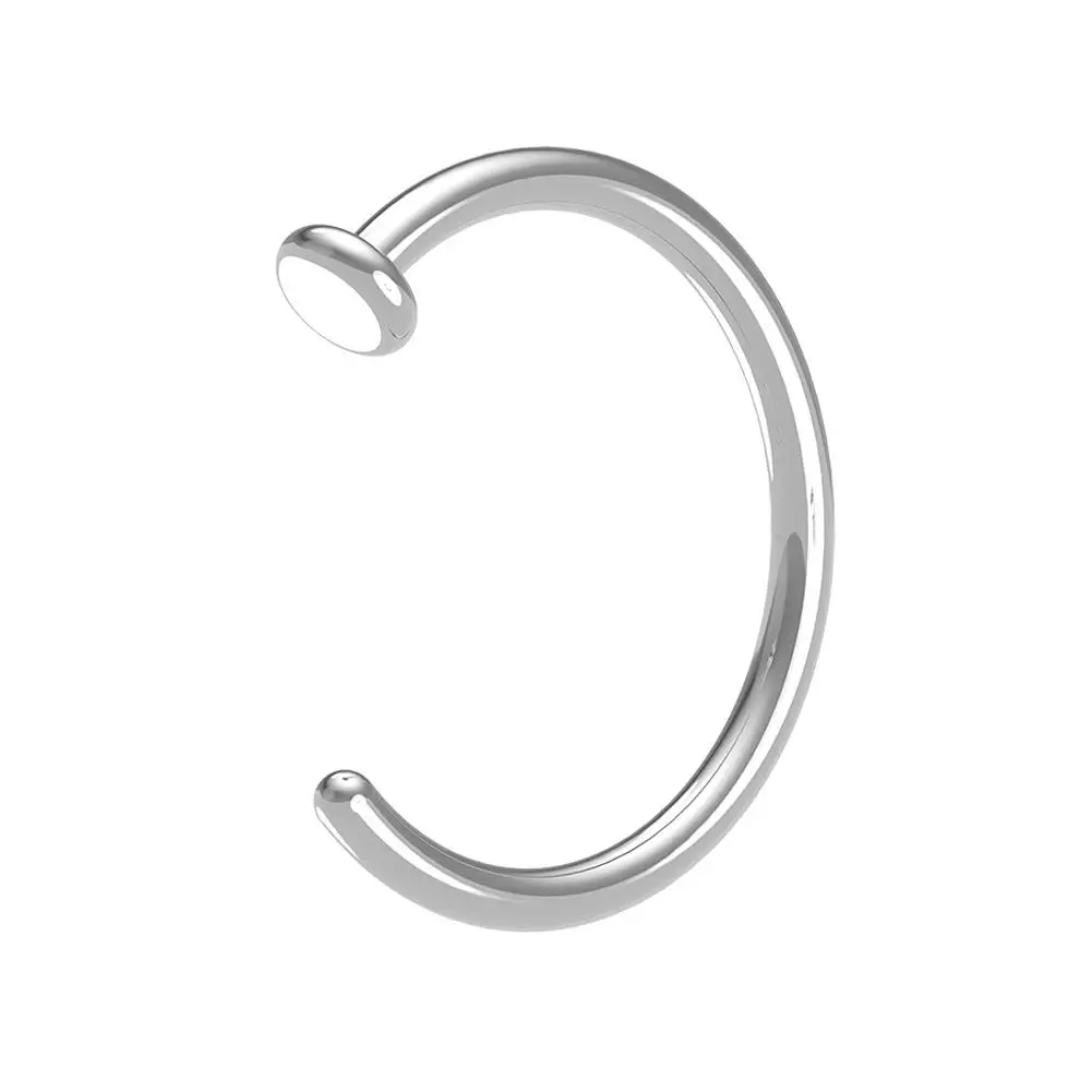 Anéis de Nariz Falso de Aço Inoxidável para Mulheres Anéis de Lábios Nostril Hoop Piercing Studs, Jóia do Corpo, Decoração Q6M2, 1Pc