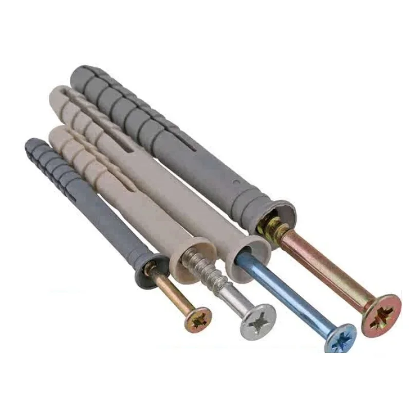 5/10/20 قطعة البلاستيك الذاتي الحفر دريوال و مرساة جدار M6 M8 M10 مع طقم مسامير ربط جدار التوصيل مرساة توسيع الترباس الأنابيب العمود