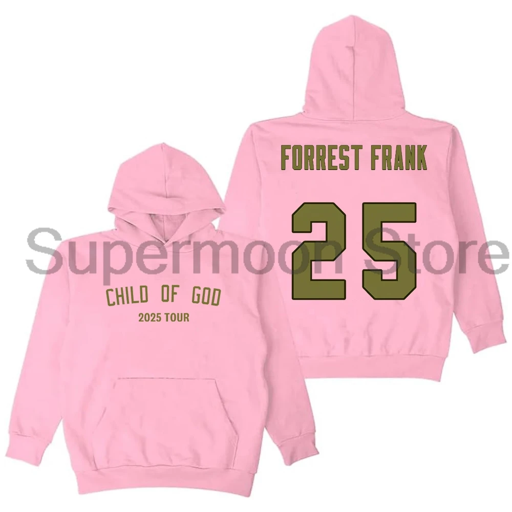 فورست فرانك 25 شعار هوديي طفل الله 2025 جولة ميرش كم طويل الشارع الشهير النساء الرجال قمصان سويت شيرت بقلنسوة