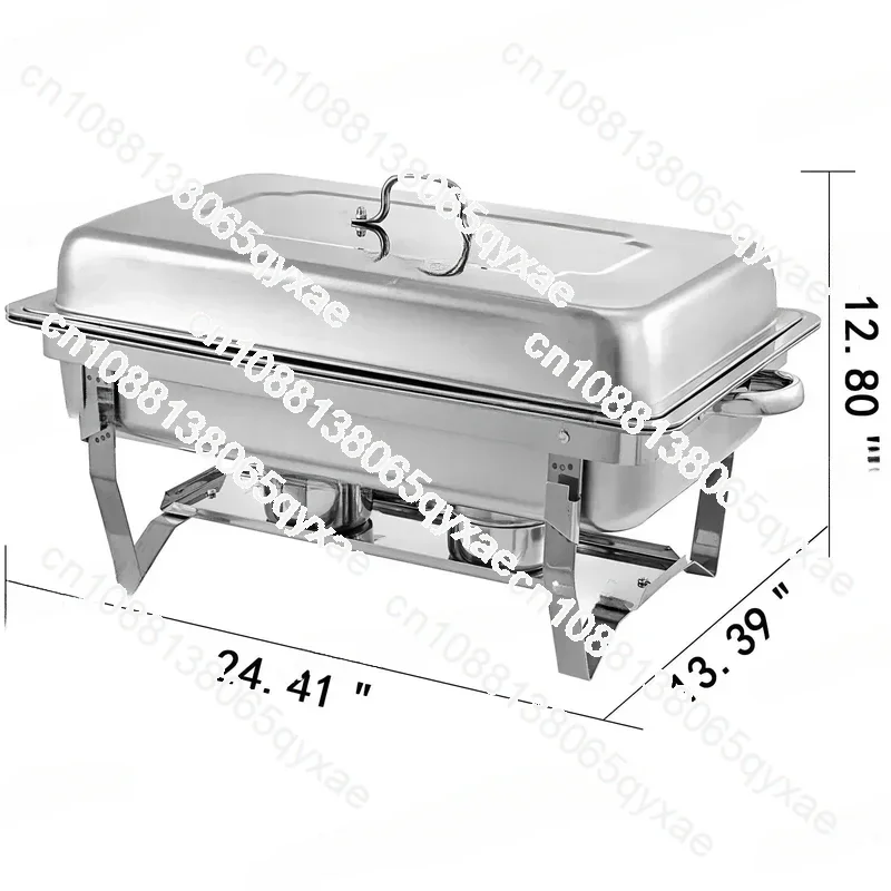 9L/8 Quart Chafing Dishes Buffet Stove Food Warmer Stainless Steel Foldable For Self-Service Restaurant Catering Parties