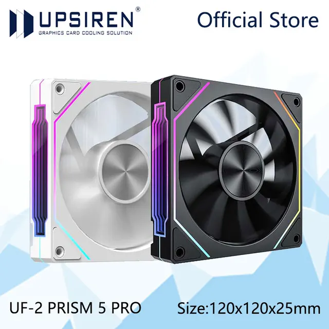 UPSIREN UF-2 PRISM 5 PRO 12CM ARGB Duża objętość powietrza Wentylator obudowy komputera Wersja zwykła/wersja odwrócona Wybór podwójnego trybu