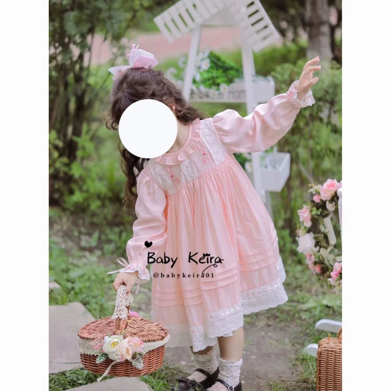 2024Spring and Autumn Lolita Dresses French Birthday Puffy Retro Princess Dress1Y-6Y