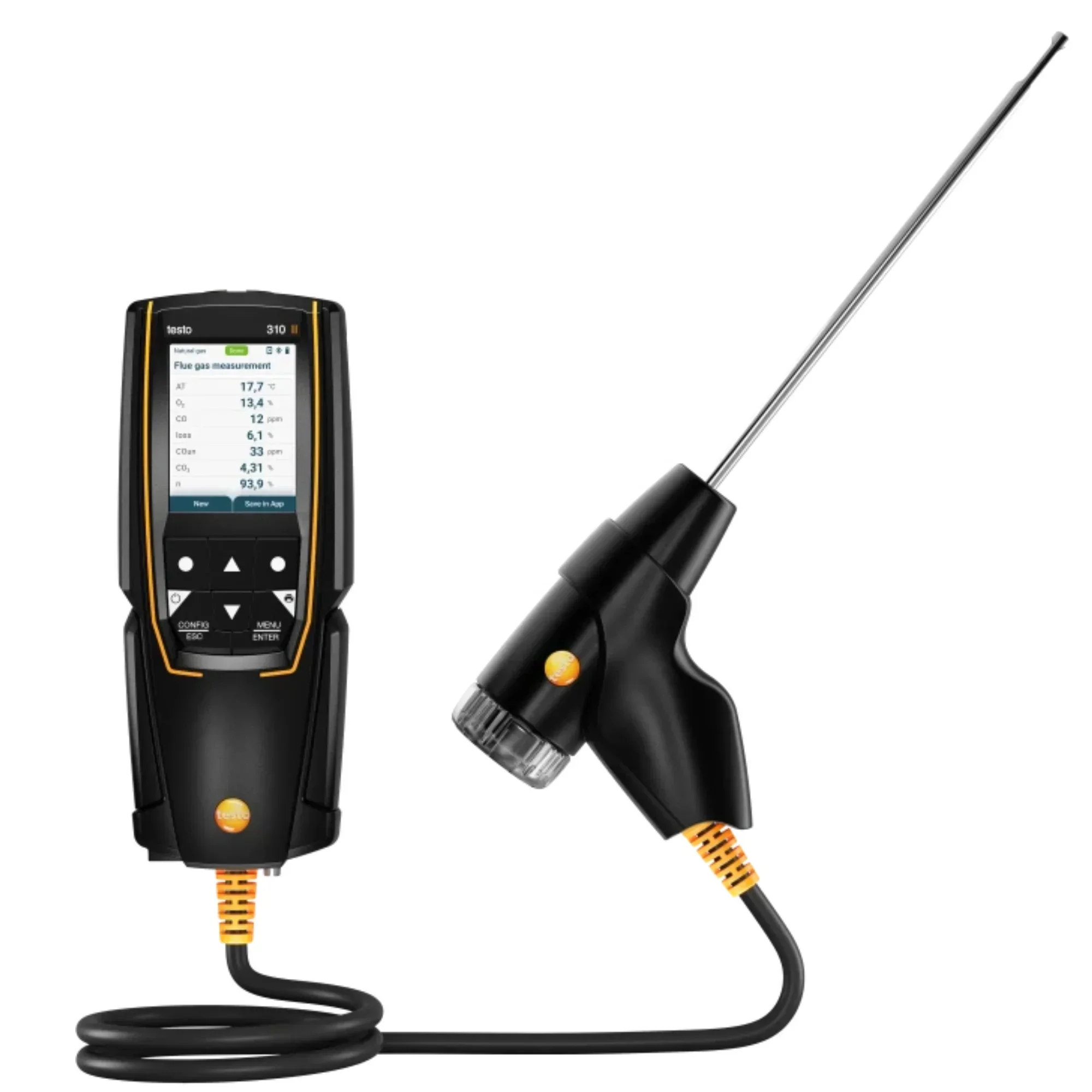 

Newest version testo 310 II portable digital flue gas analyzer, O2, CO, CO2 flue gas analyzer testo 310