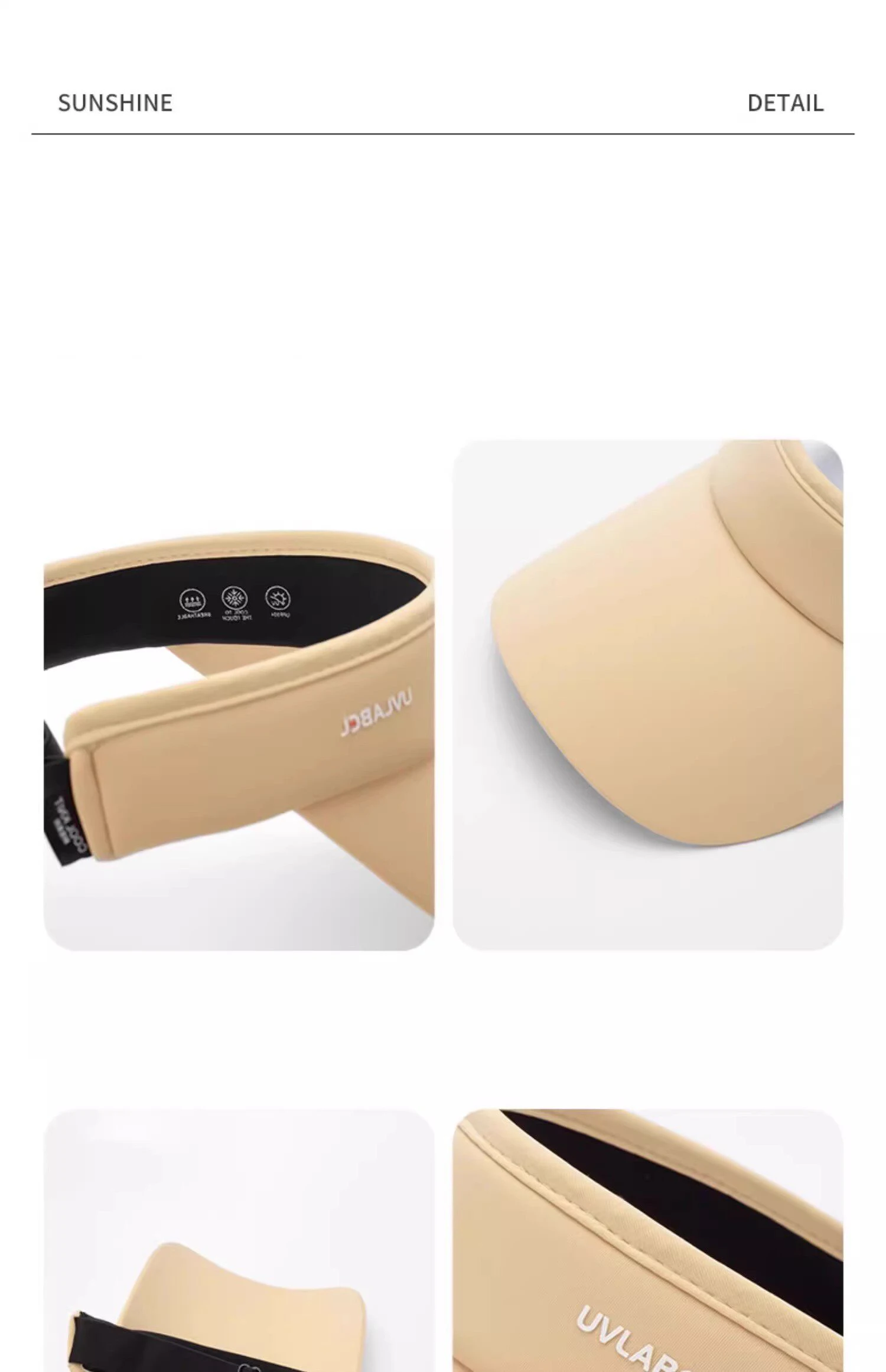 Sonnenblende Unisex UV-Schutz Paar-Sportmütze Golf Tennis Sommer Krempe Angeln Strand Wandern Radfahren Sonnenschutz Leerer Top-Hat – Detail 8