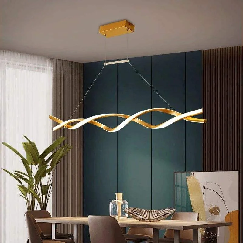 Restaurant LED chandelier suitable for modern minimalist creative light luxury bar counter living room light