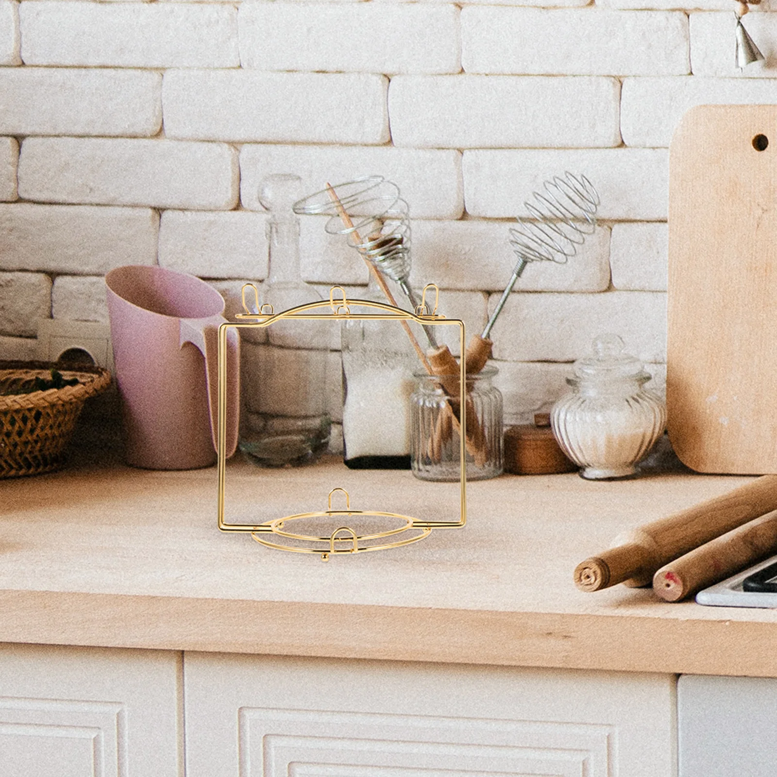 

6plates Coffee Cup Stand Stainless Steel Mug Holder Kitchen Organizer Multifunctional Rack Cup Organizer