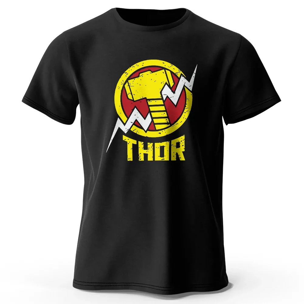 Herren-T-Shirt „The Hero Thor“, bedruckt, 100 % Baumwolle, übergroß, klassische Vintage-Grafik-T-Shirts für Männer und Frauen, Sommer-Tops