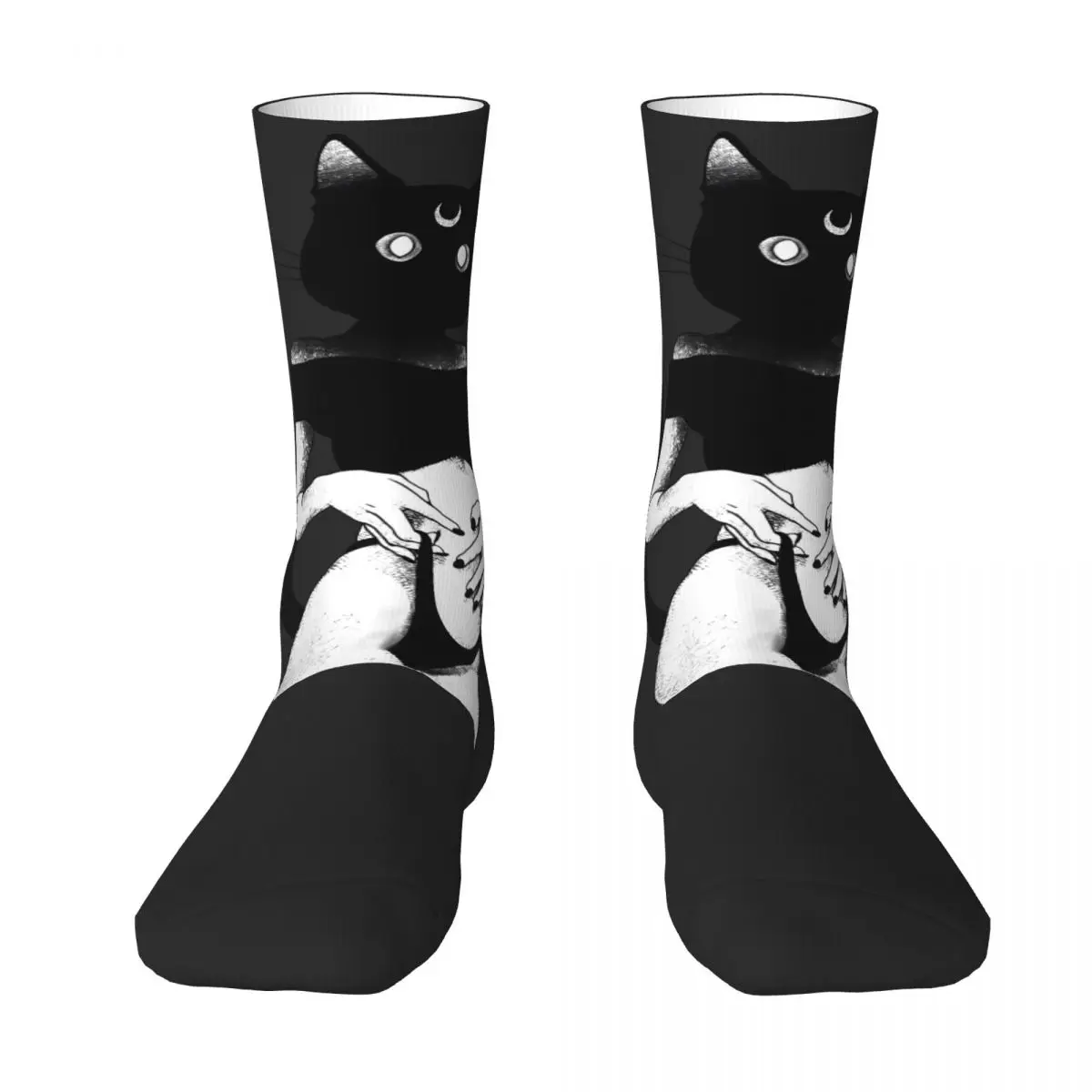 Schöne Mädchen 3D-Druck gemütliche Unisex-Socken, Hip Hop Harajuku Fuchs Tier interessante vier Jahreszeiten Socken