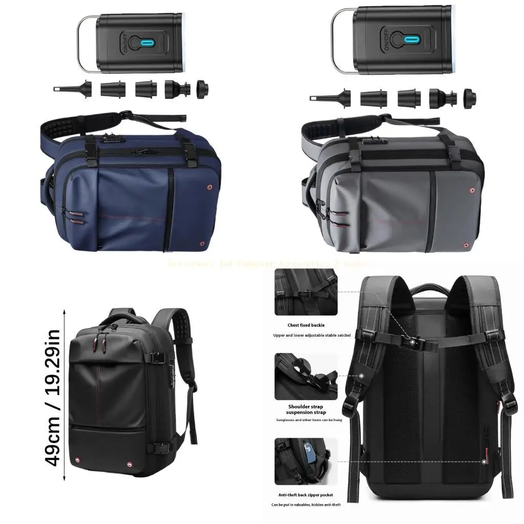 Ergonomic 19Inch Compression Travel BackpackAir Compression Waterproof