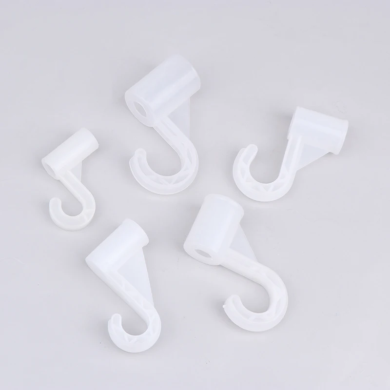 10Pcs Plastic White Thickening Hook For Suit Locker Shelf Wardrobe Hook Fittings Party Supplies Children Tent Game Room Joints