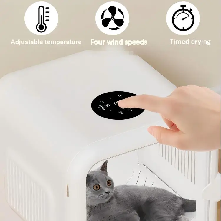 2025 New Arrival White Cube Pro Automatic Pet Dryer Box For Cats Ultra Quiet Dog Smart Temperature Control 360 Degree