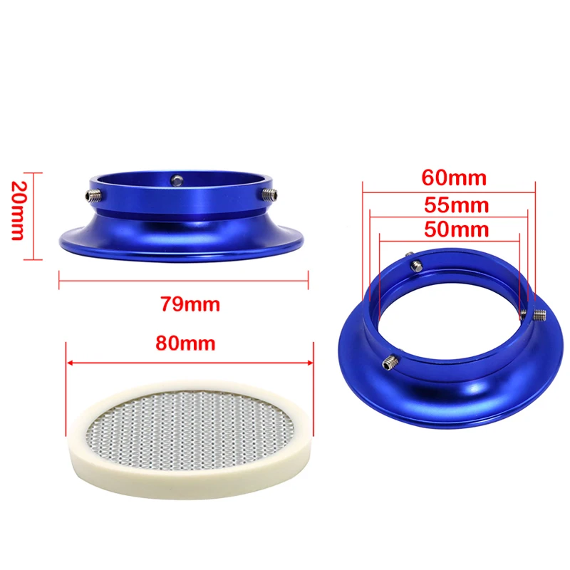 ZS Racing 50/55mm Carburetor Air Filter Cup W/NET Velocity Stacks CNC Aluminium Alloy Funnel Trumpet FIT 21-34MM Carburetors