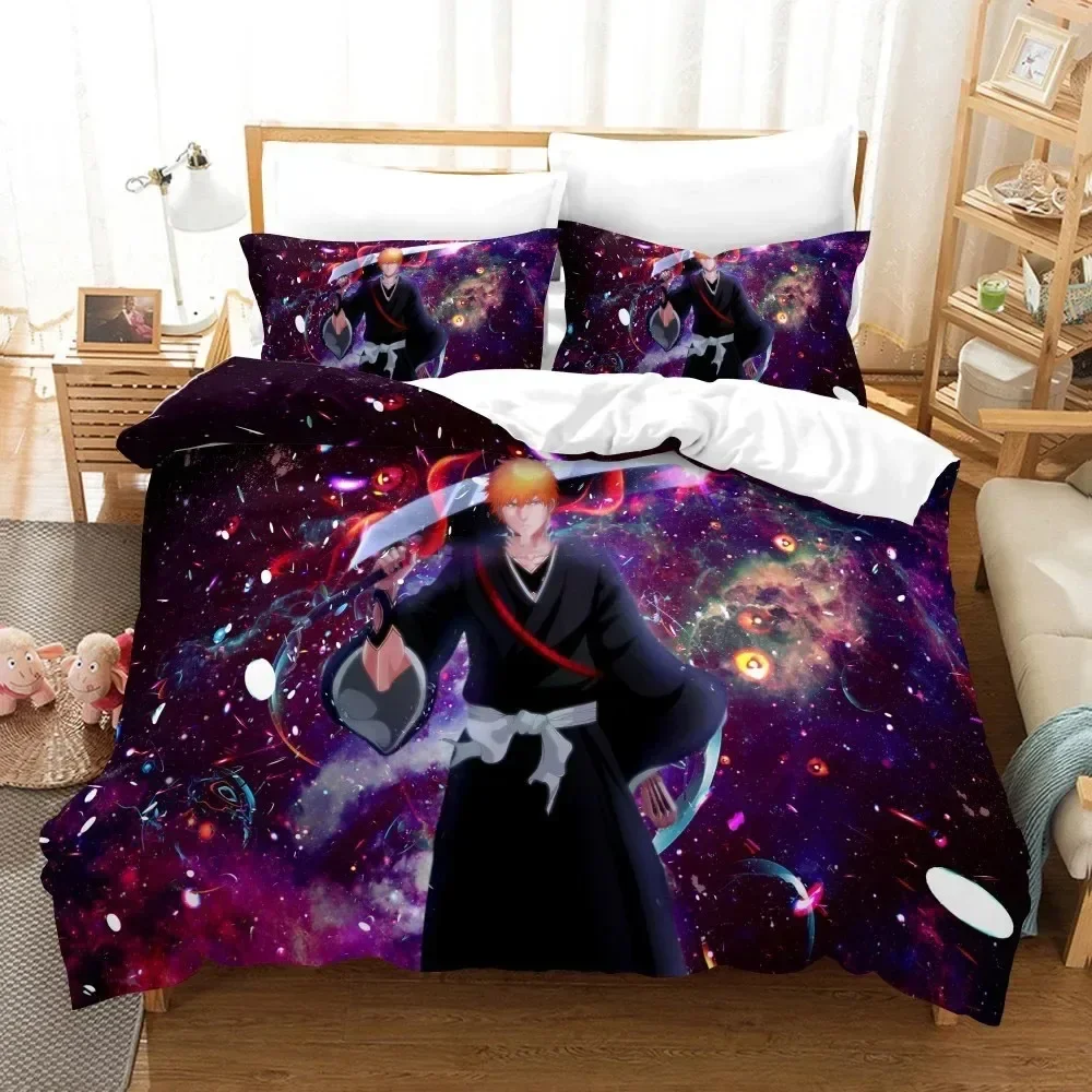

Anime Bleach Toushirou Ichigo 3D NEW Duvet Cover Pillowcase Bedding Set Adult Boy Girl Bedroom Decoration Single Double Large