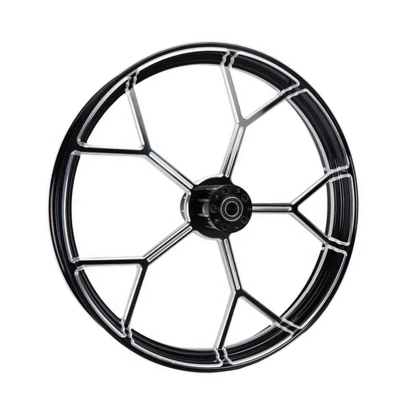 

17 Inch Motorcycle Alloy Rims Customized Forged Aluminum Black Rear Motorcycle Wheels For Harley