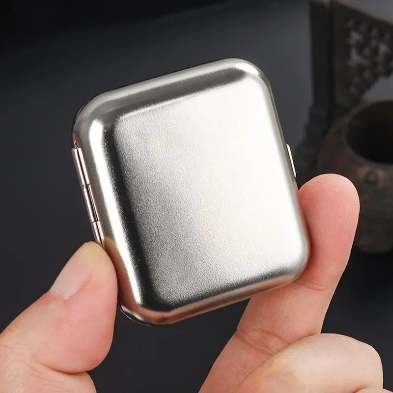 N2HAO Smallsweet Stainless Steel Square Pocket Ashtray metal Ash Tray Pocket Ashtrays With Lids Portable Ashtray