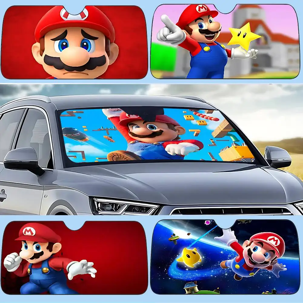 

S-Supers-M-Marios Car Sunshade Curtains Windscreen Cover Shade UV Rays Car Sun Visor Protector