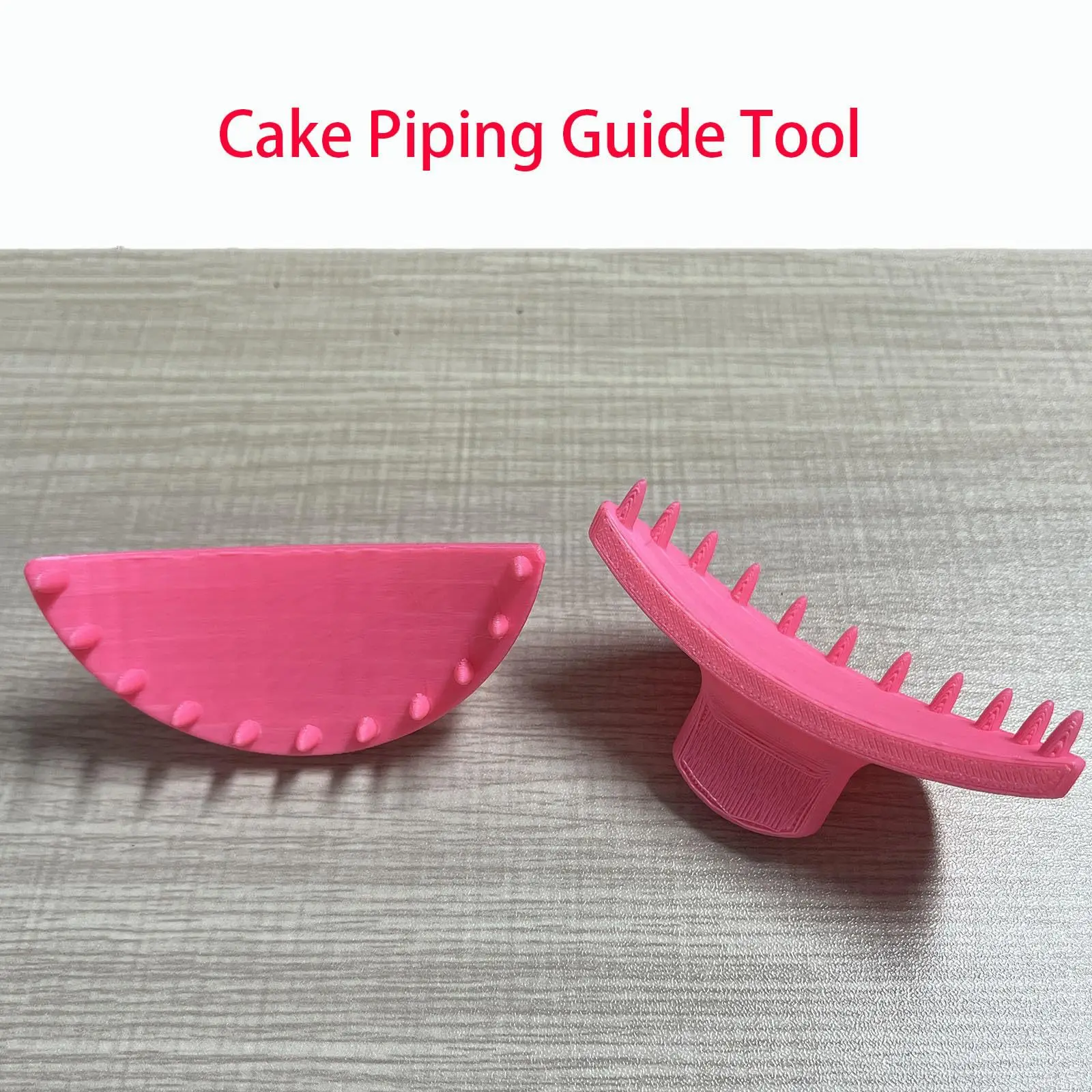 6Pcs Reusable Cake Piping Guide Arch Marker Tool Set, Multi Size Plastic Ruffle Border Guide Mold DIY Cake Cream Decorating