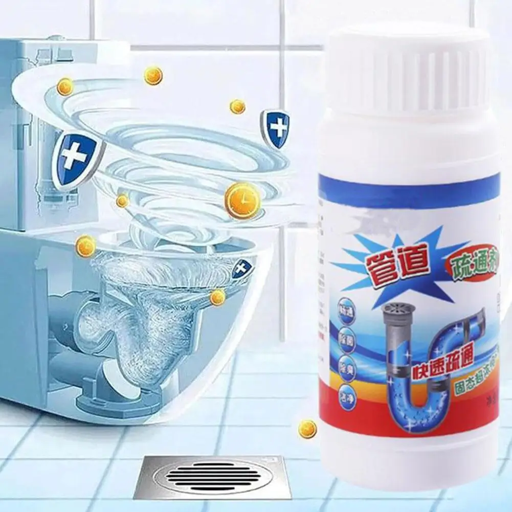 Kitchen Pipe Dredge Agent Sink Bathroom Cleaning Deodorization Dredge Cleaner Strong Floor Cleaning Drain Hair Toilet Sewer T9L9