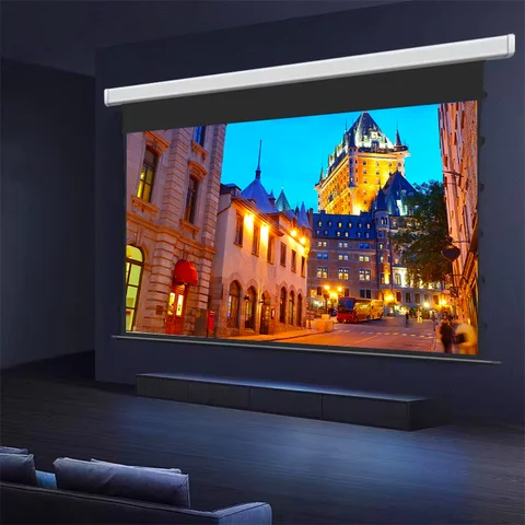 Yovanxer моторизованный проекционный экран 60-150 дюймов