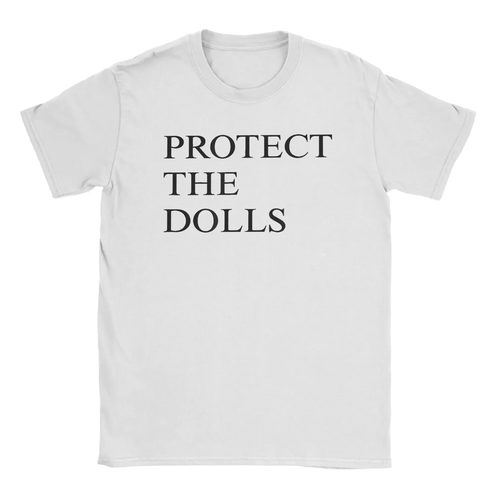 Protect The Dolls Print Women Tee Round Neck Fashion Beach Top Casual Tee Streetwear Women Summer Short Sleeve High Quality Tee