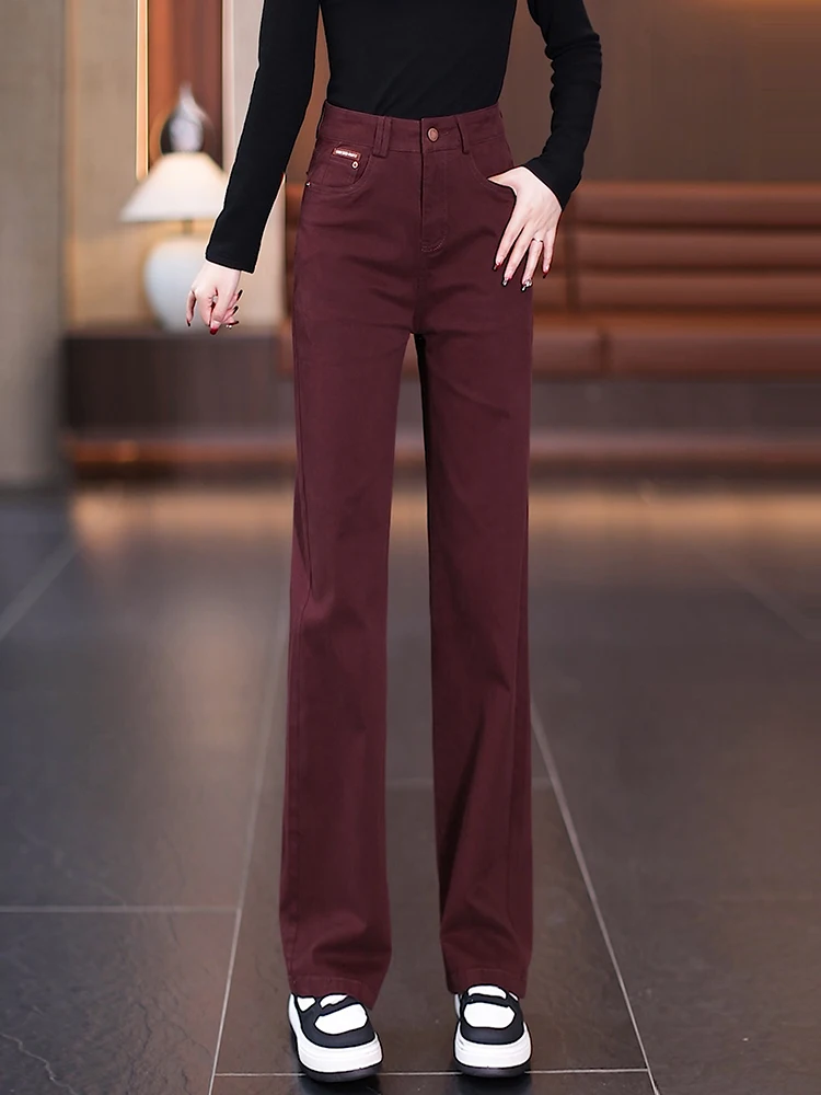 

Джинсы Ankela с высокой талией, прямые, женские, весна-осень 2026, новые, маленькие размеры, повседневные, узкие, широкие брюки