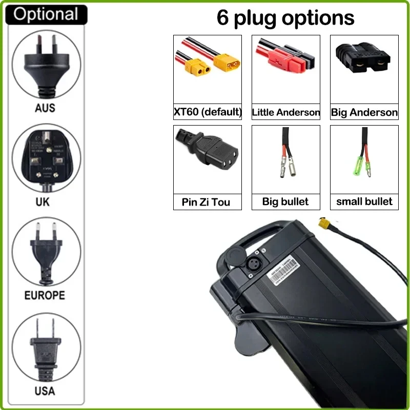 

48v Electric Bicycle 52v SilverFish Akku 60v20 24ah 30ah 40ah 50 60ah Battery E-bike 72v Bafang 1000w 2000w 36V Lithium Batterie