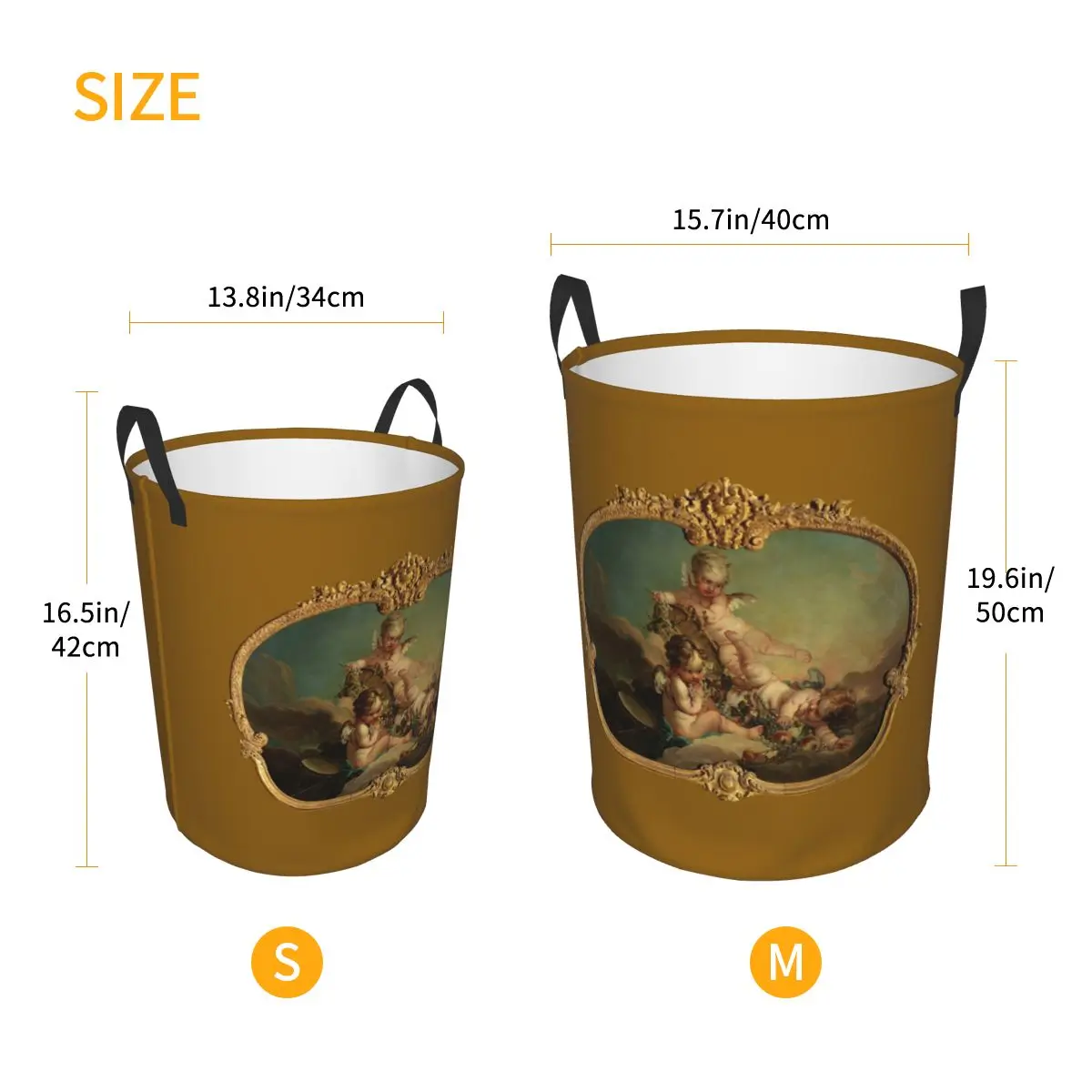 Custom Allegory Of Autumn Laundry Basket Collapsible Boucher Rococo Renaissance Toy Clothes Hamper Storage Bin for Kids Nursery