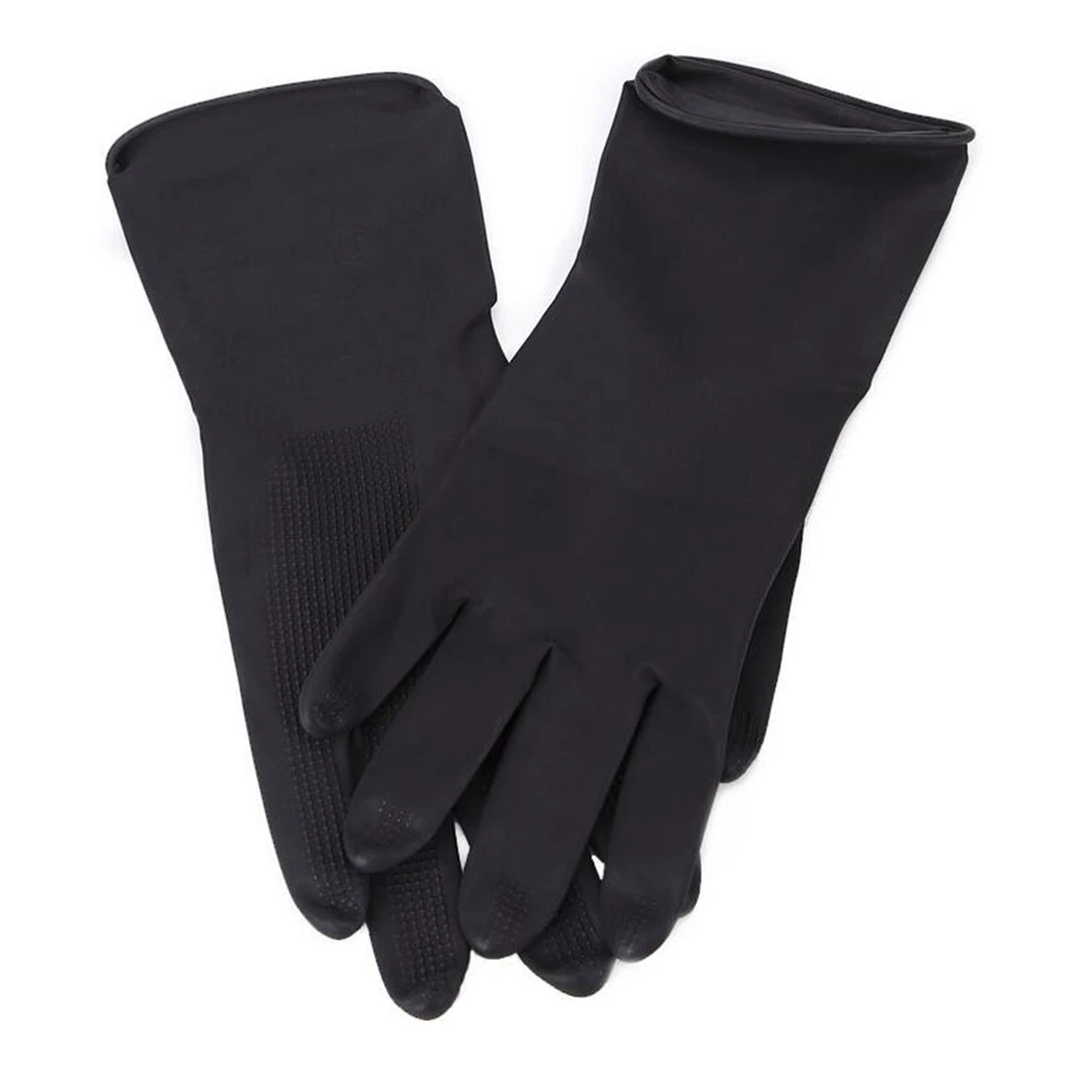 Guantes de goma reutilizables para teñir el cabello, herramientas de estilismo para peluquería, accesorios de barbería, 1 par