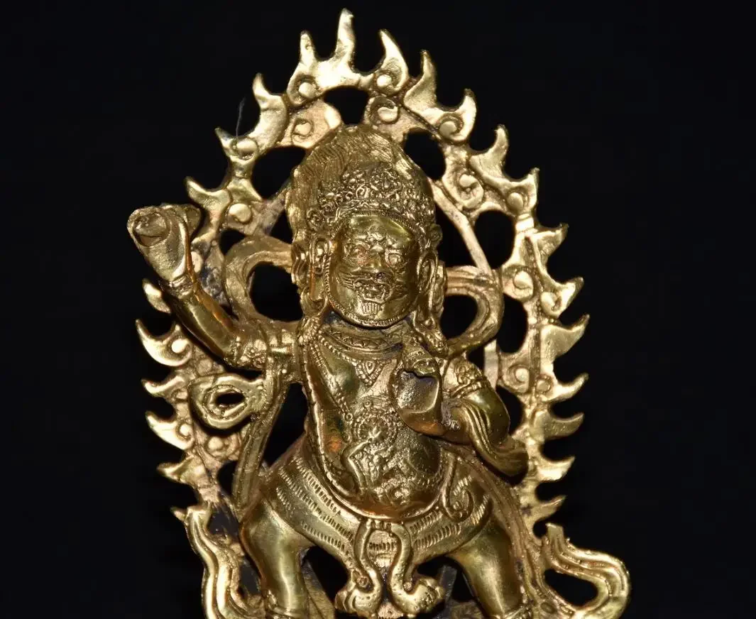 Chinese Tibetan Brass Buddha Crafts Statue