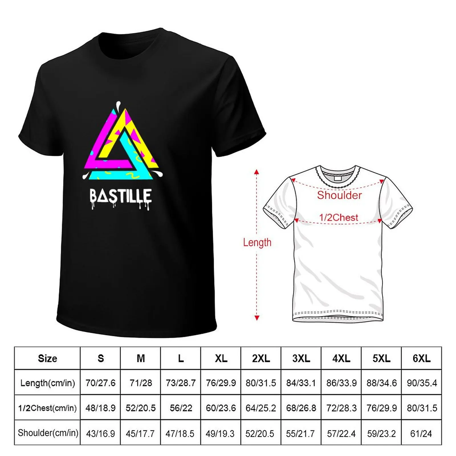 blessé Bastille band poignet T-Shirt Casual Fashion Short Sleeve Cotton T-Shirt