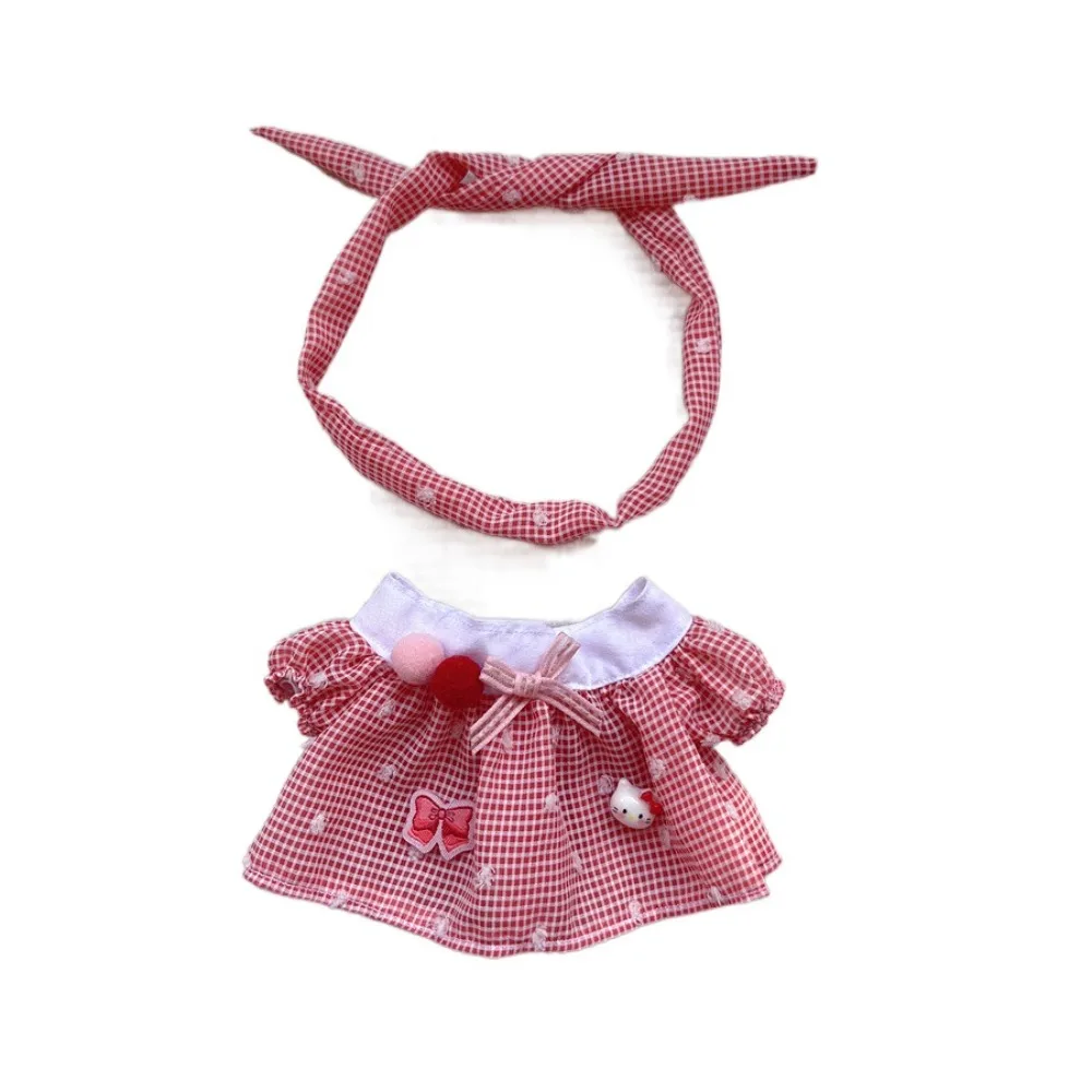 Vestido de algodón para muñeca, ropa de invierno de 20cm, falda con tirantes, encantadora ropa de muñeca de estrella de peluche