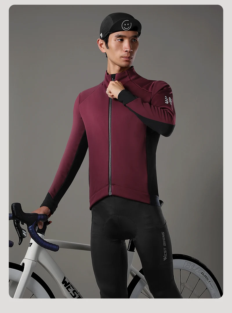 WEST RADFAHREN Männer Halten Warme Radfahren Jacke Winter Herbst Winddicht Thermische Fleece Fahrrad Mantel Wärme Lagerung Windjacke Fahrrad Jacke – Detail 22