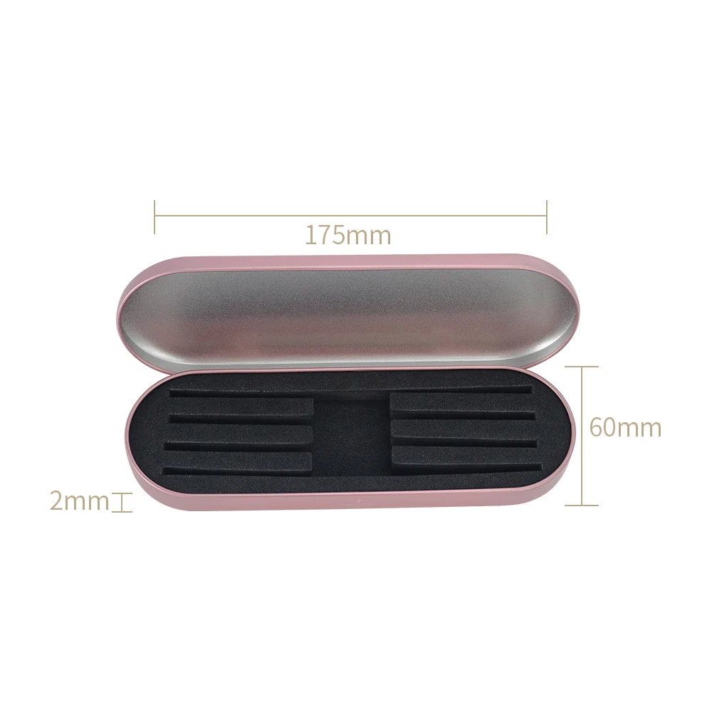 GLAMLASH Portable Eyelash Tweezer Case Rose Gold/Silver Lash Storage Box Makeup Bag Brushes Pencil Eyeliner Case