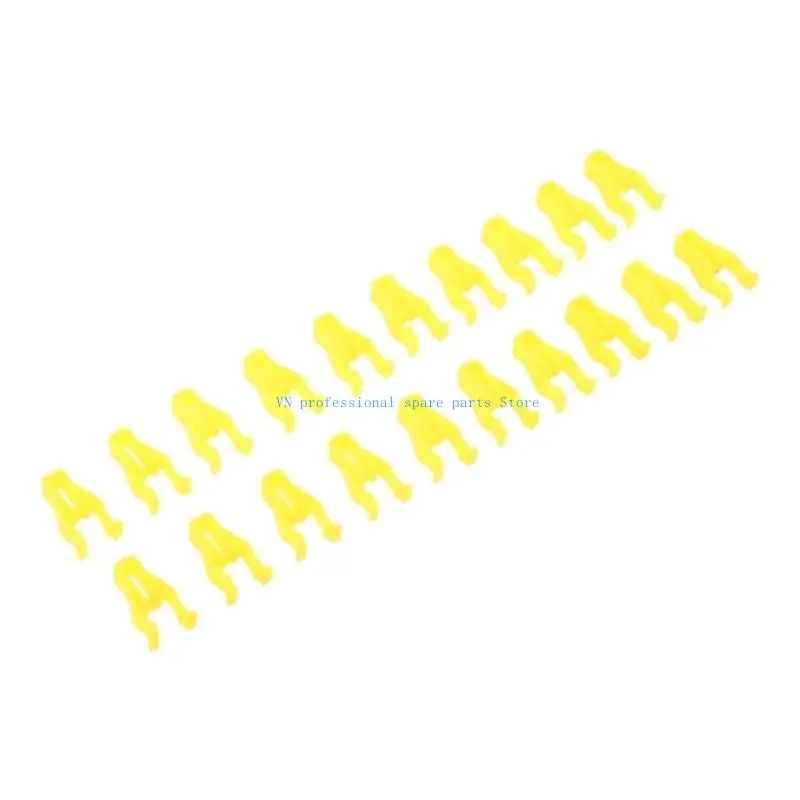 41XA 20Pcs Auto Car Yellow Plastic Rivet 8mm Hole Hood Prop Rod Support Clip Fastener