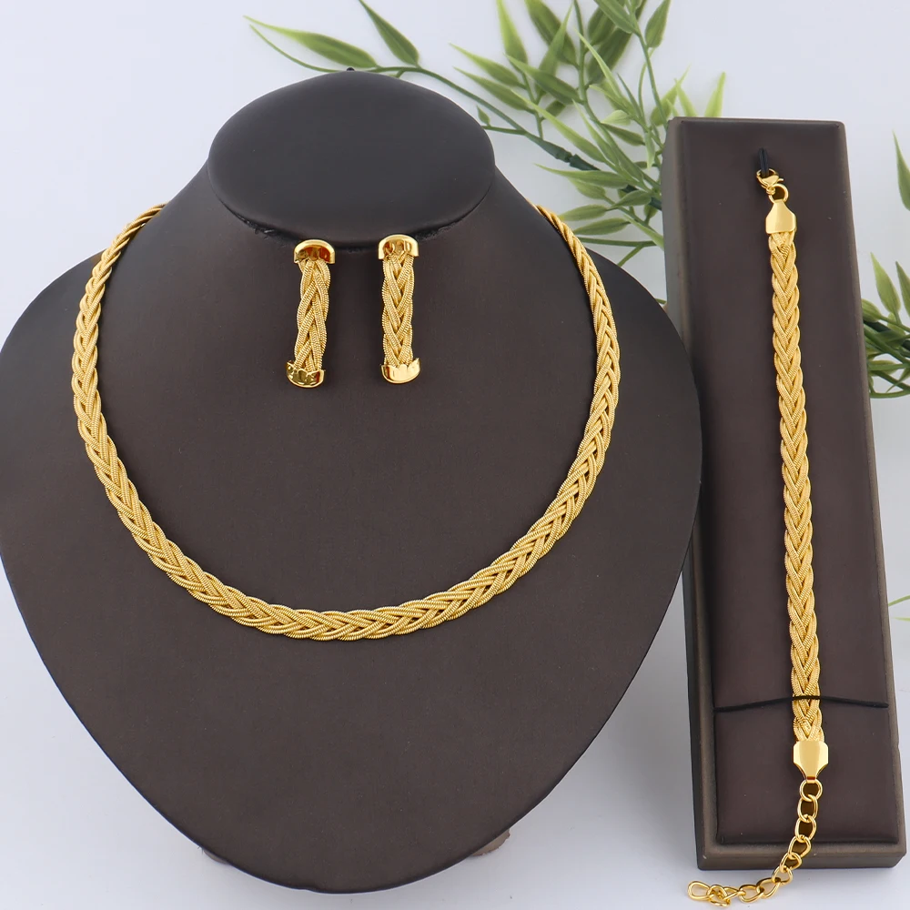 

Charms 18K Gold Plated Wedding Jewelry Set for For Women Summer As Gifts free shipping halloween Fashion Jewelry Sets