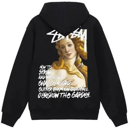 2024 New Casual Wear Warm Cotton Men and Women Hooded Hoodie Fashion Trend Printed Couple Hooded Sweatshirt Garment Top