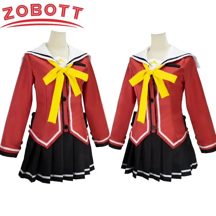 أنيمي لولي الأحمر زي مدرسي شارلوت توموري ناو تأثيري حلي هالوين مرحلة الأداء كرنفال حفلة لعب الأدوار البدلة