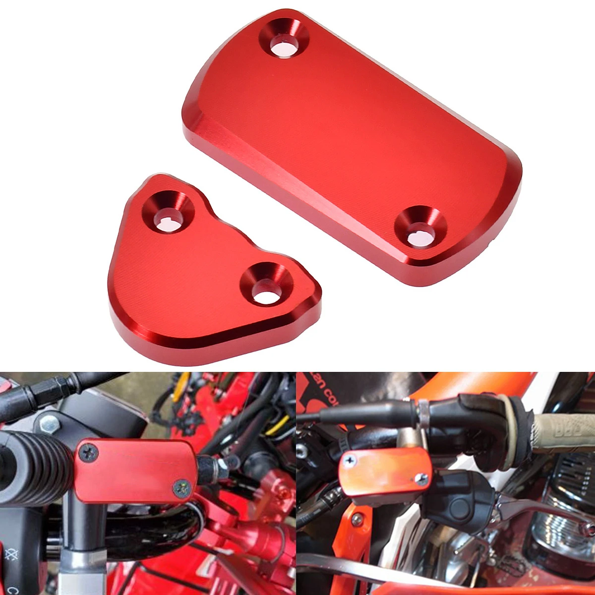 

Motorcycle CNC Front Rear Brake Fluid Reservoir Cap Cover For HONDA CR 125R 250R CRF 250X 150R 250R 450R 450X 250RX 250F 02-23